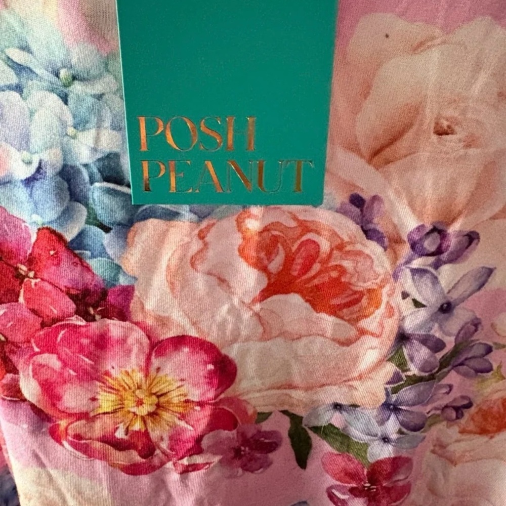 Posh Peanut-Women’s Bamboo Nightgown-Pink floral-slip dress-bikini cover up-xs